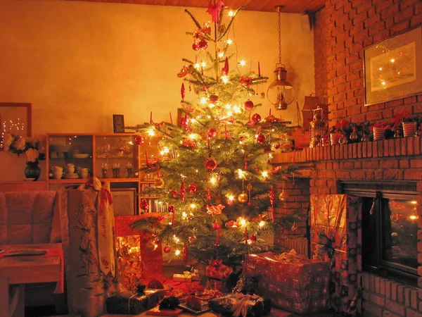 Vacker Utsikt Över Jul Dekorationer — Stockfoto