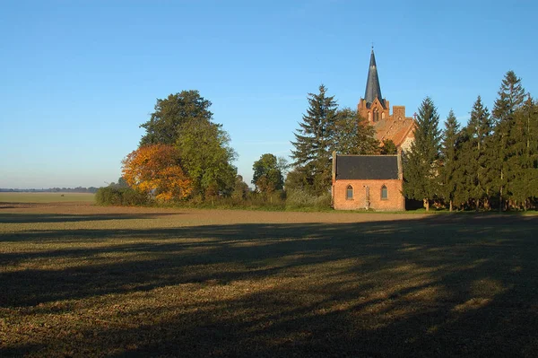 Biserica Satului Kruckow Din Mecklenburg — Fotografie, imagine de stoc