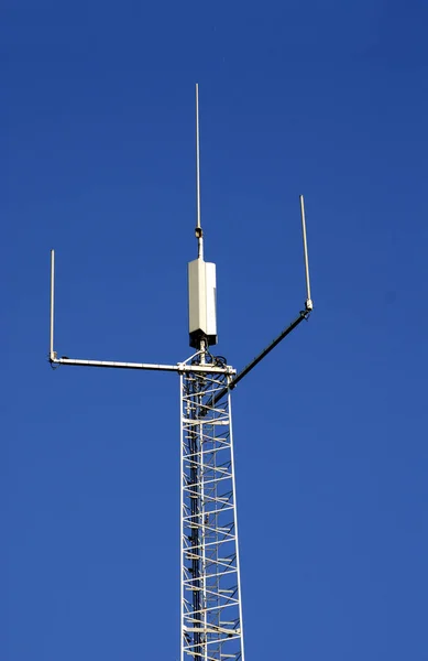 Antena Parabólica Techo Ciudad — Foto de Stock