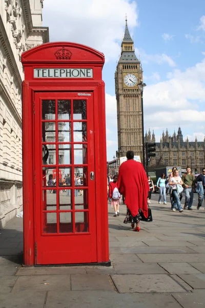 Cabine Téléphonique Rouge Londres Royaume Uni — Photo