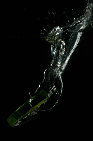 Water Splash Black Background — Stock Photo, Image