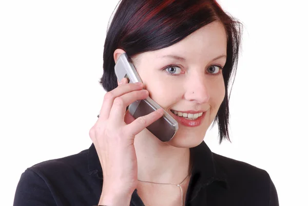 Egy Fiatal Beszél Telefonon — Stock Fotó