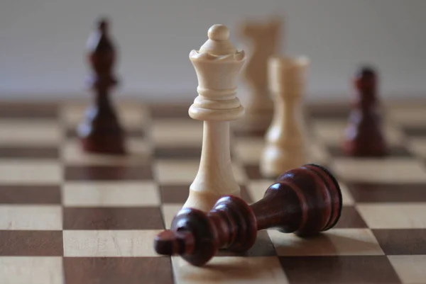 Σκάκι Επιτραπέζιο Παιχνίδι Ματ — Φωτογραφία Αρχείου