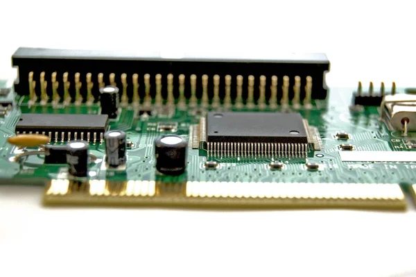 Dator Mikrokretsar Elektronisk Bakgrund — Stockfoto