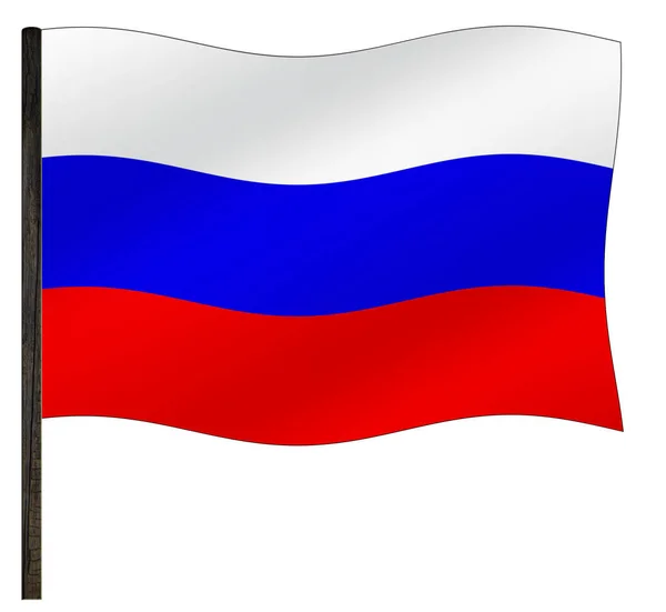 Vlag Van Rusland Nationale Vlag — Stockfoto