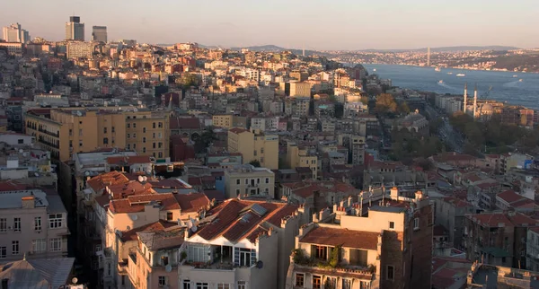 Istanbul Panorama Από Πύργο Galata — Φωτογραφία Αρχείου