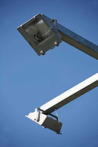 Камера Безпеки Даху Будівлі — стокове фото
