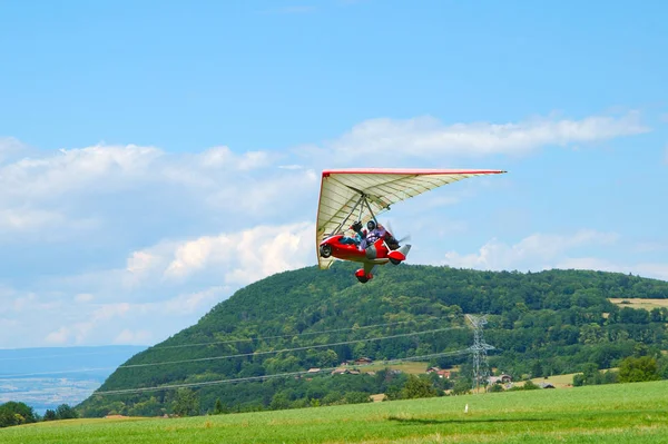 Leichtflugzeug Nach Dem Start — Stockfoto