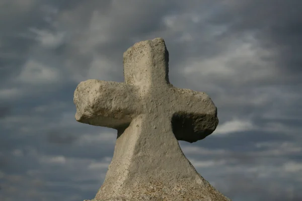Σταυρός Στην Κορυφή Της Εκκλησίας — Φωτογραφία Αρχείου