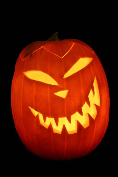 Halloween Pumpkin Black Background — Stock Photo, Image
