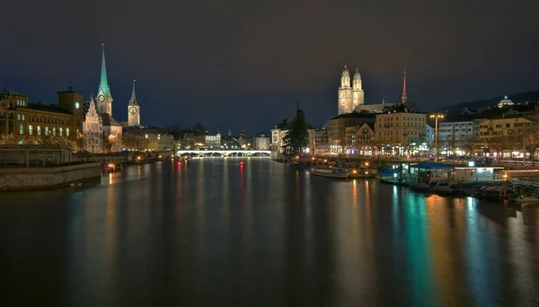 Panoramablick Über Den Limat Zürich — Stockfoto