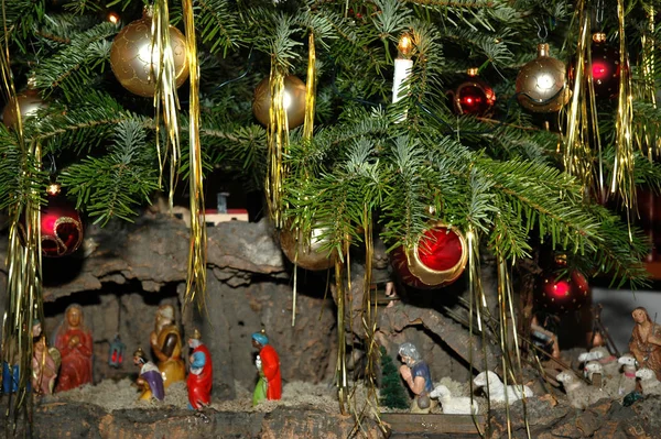 Vista Panorâmica Das Decorações Natal — Fotografia de Stock