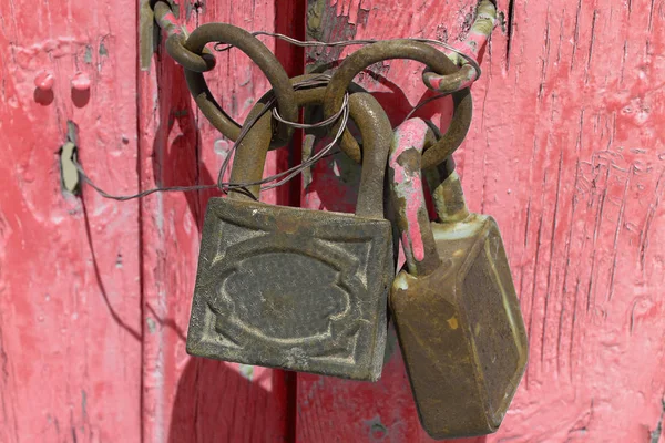 Viejo Candado Puerta — Foto de Stock