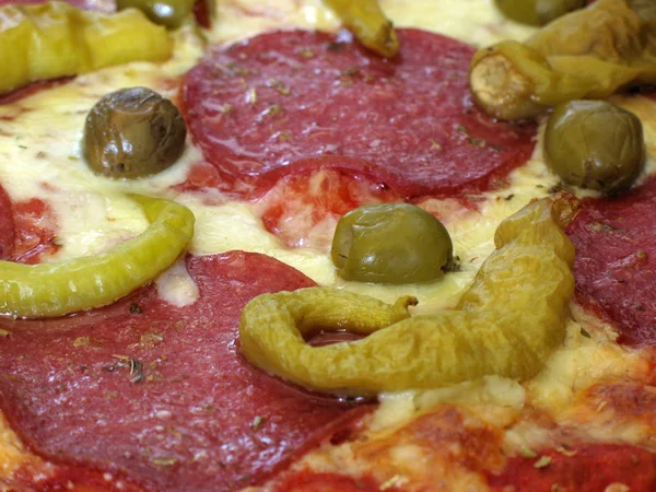 Fast Food Νόστιμη Πίτσα — Φωτογραφία Αρχείου