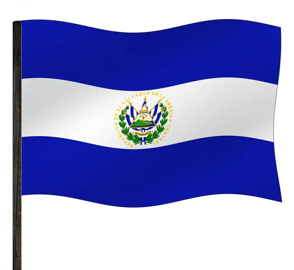 Bandera Del Salvador Bandera Nacional — Foto de Stock