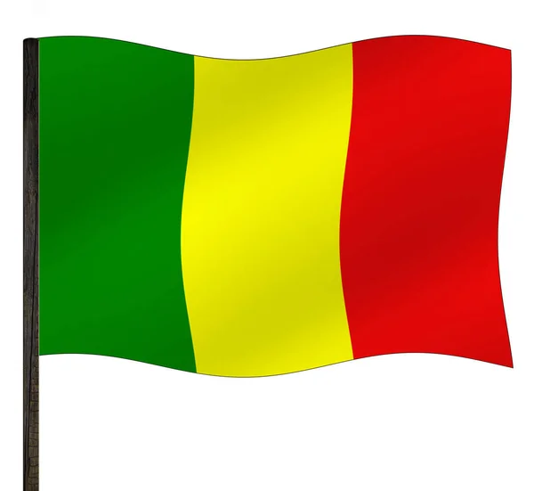 Bandera Mali Bandera Nacional —  Fotos de Stock