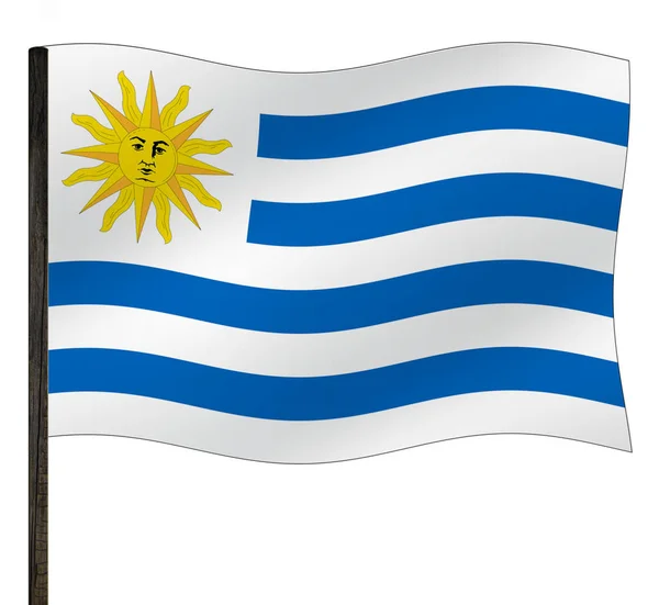 Bandera Del Uruguayo Bandera Nacional —  Fotos de Stock