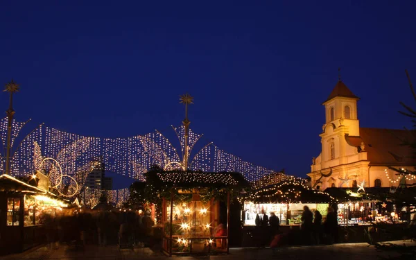 Christmas Market Evening — Stock Photo, Image