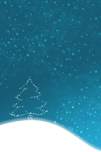 圣诞节的蓝色插图 — 图库照片