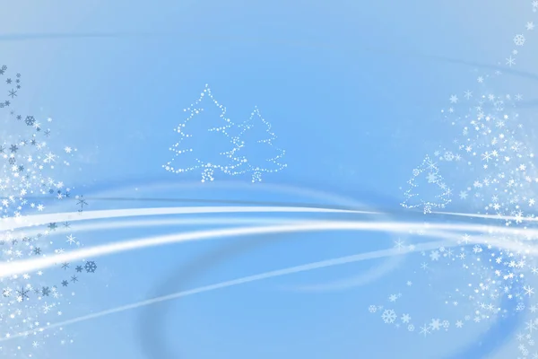 Illustration Bleue Pour Noël — Photo