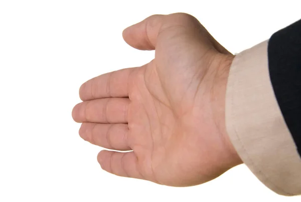 Рука Тримає Кулак Ізольовано Білому Тлі — стокове фото
