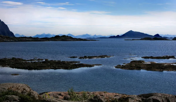 Lofoten Natuur Landschap Achtergrond — Stockfoto