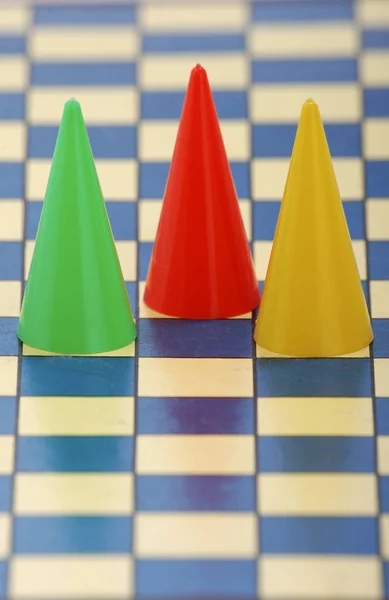 Three Colorful Hats Halmabrett — Stock Photo, Image