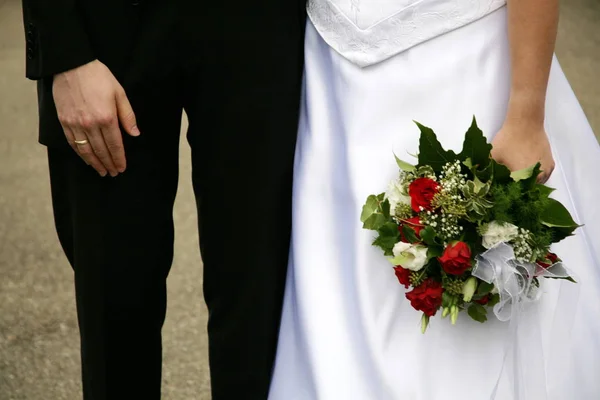 Γαμήλιο Μπουκέτο Λουλούδια Και Χλωρίδα — Φωτογραφία Αρχείου