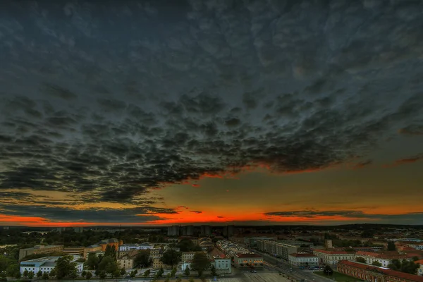 Stad Solnedgången — Stockfoto