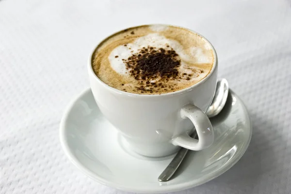 Tasse Kaffee Mit Schwarzem Hintergrund — Stockfoto