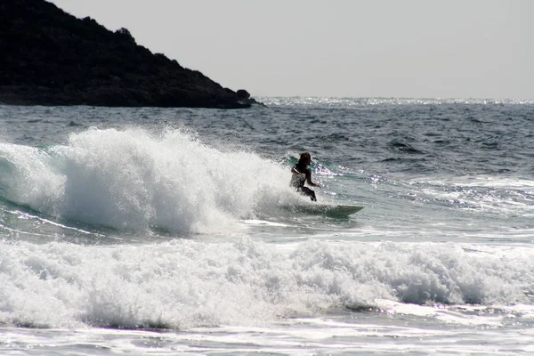 Καλοκαιρινά Θαλάσσια Σπορ Wind Surfing — Φωτογραφία Αρχείου