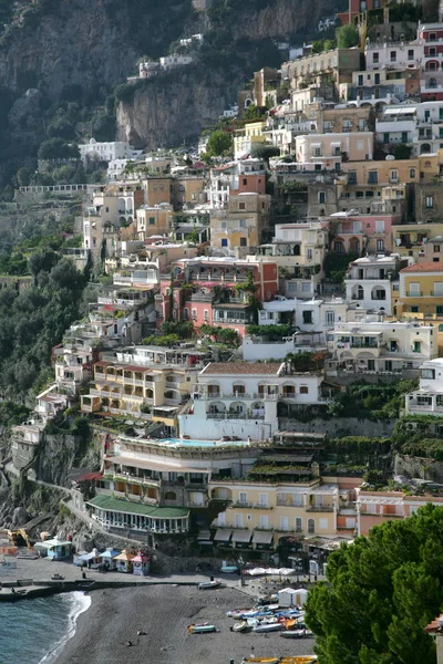 Positano Pueblo Acantilado Costa Amalfitana Del Sur Italia — Foto de Stock