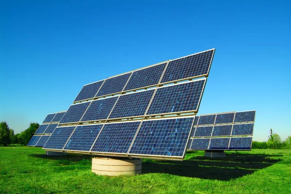 Solární Elektrárna Zelené Louce — Stock fotografie