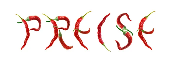 Rode Chili Peper Geïsoleerd Witte Achtergrond — Stockfoto