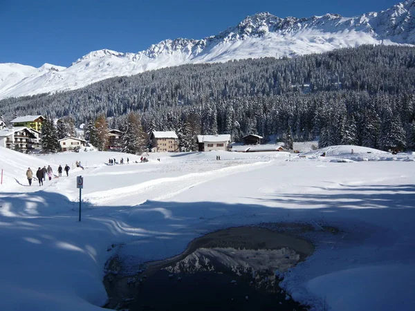 Heidsee Lenzerheide Switzerland — Foto de Stock