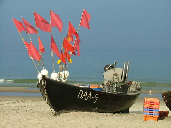 Łódź Rybacka Plaży — Zdjęcie stockowe