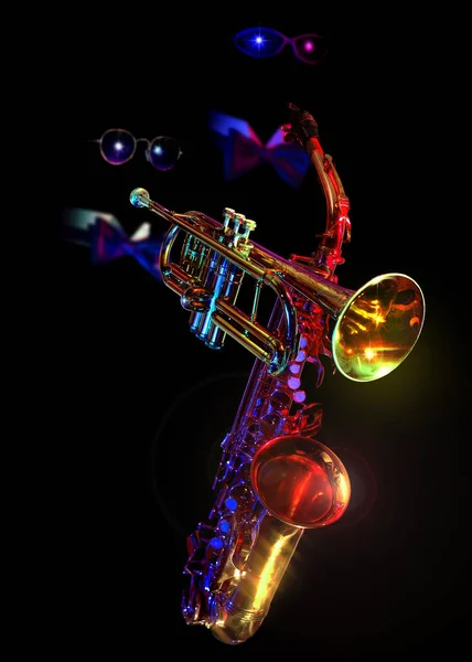 Instrumento Musical Jazz Saxofón —  Fotos de Stock