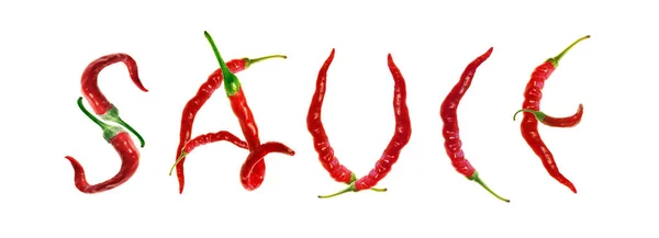 Červené Chilli Papričky Izolované Bílém Pozadí — Stock fotografie