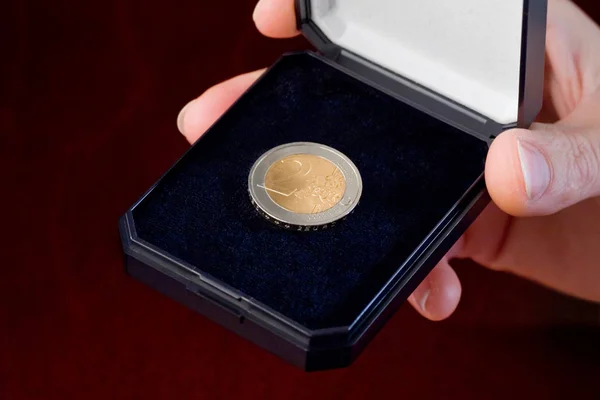 Euro Coin Casket — Stock Photo, Image