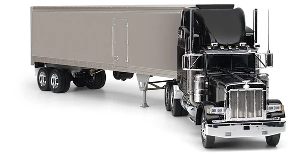 Rendering Van Een Vrachtwagen Met Aanhangwagen — Stockfoto