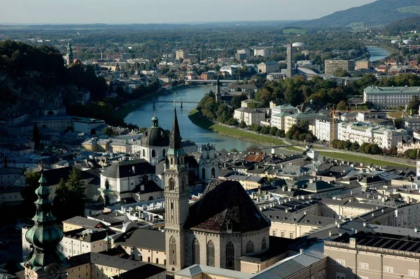 Kilátás Salzburgi — Stock Fotó