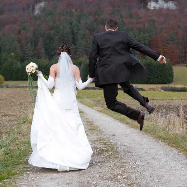 Casal Casamento Apaixonado — Fotografia de Stock