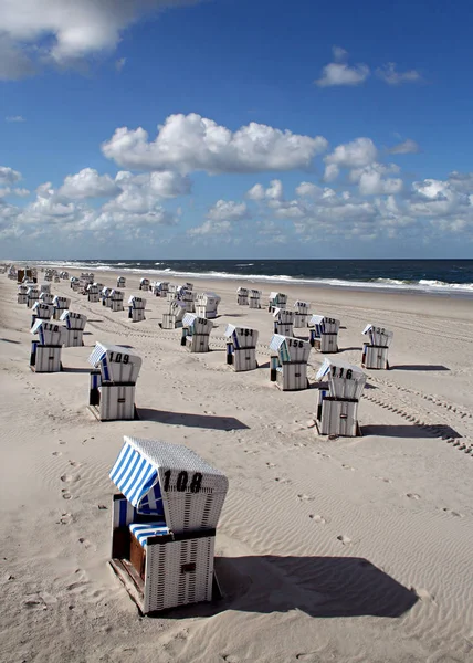 Cadeiras Praia Sylt — Fotografia de Stock