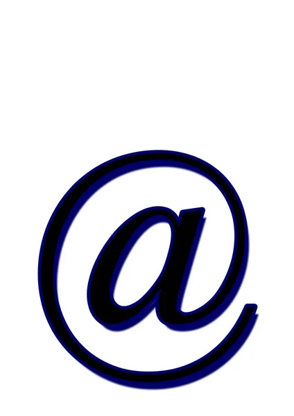 Representación Una Letra Azul Verde — Foto de Stock