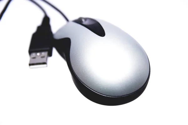 Mouse Del Computer Cliccando Dispositivo Elettronico — Foto Stock