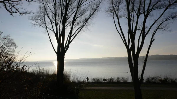 Starnberg湖的日出 — 图库照片