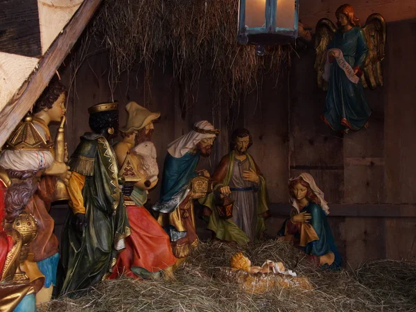 Γραφική Θέα Της Χριστουγεννιάτικης Διακόσμησης Διακοπών — Φωτογραφία Αρχείου