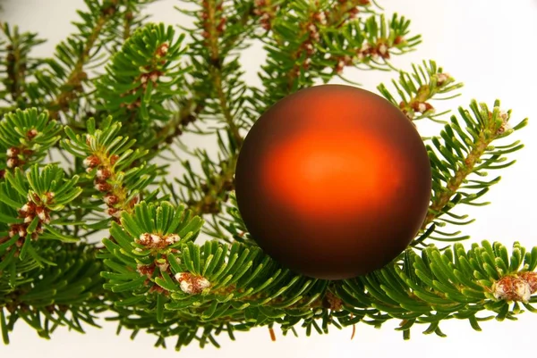 Vista Close Decorações Natal Bola Feriado — Fotografia de Stock