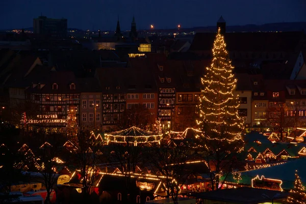 Erfurt Mercado Natal — Fotografia de Stock