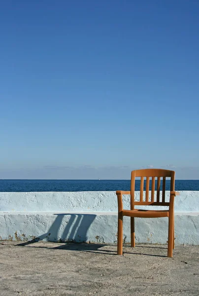 Cadeiras Vazias Praia — Fotografia de Stock